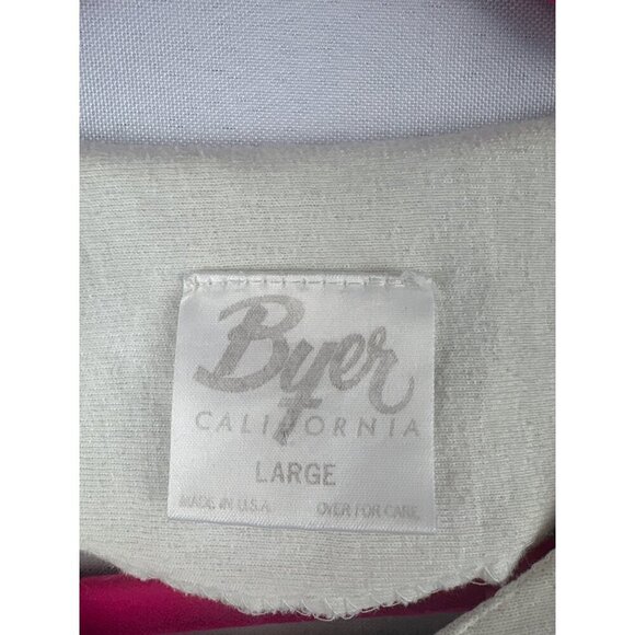 Vintage Byer California Nautical Striped Crop Top With Button Detail Large Cotto - Picture 5 of 6